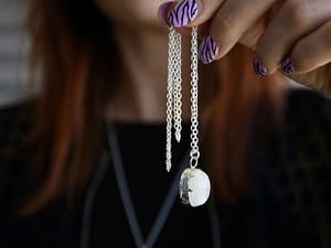 collar plata piedra luna