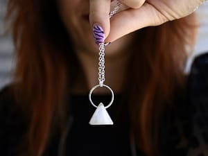 collar plata luna