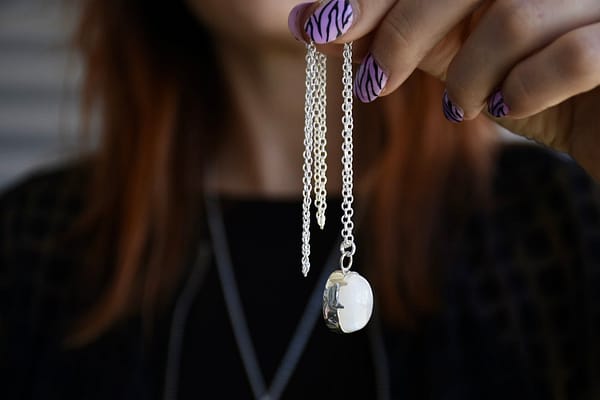 Colección Marama (13) collar plata piedra luna