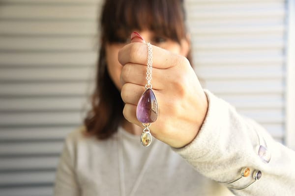 Colección Cuzco (39) collar plata morado dorado colección Cuzco