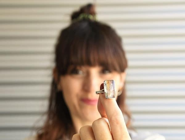 Colección Cuzco (113) anillo doble morado dorado plata colección Cuzco